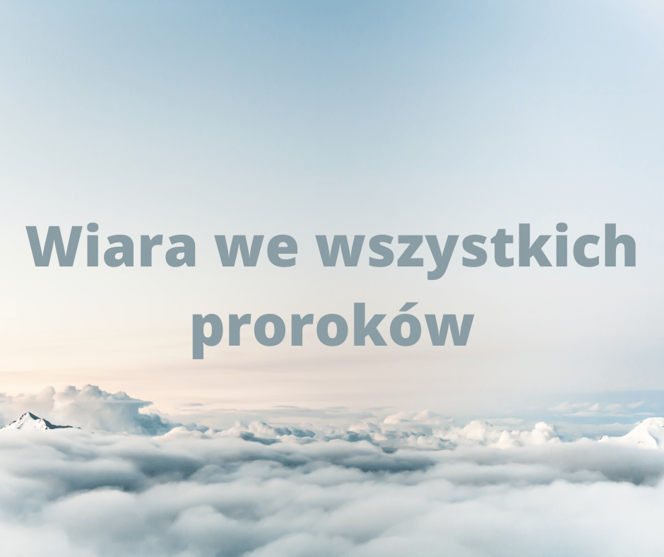 Wiara we wszystkich proroków